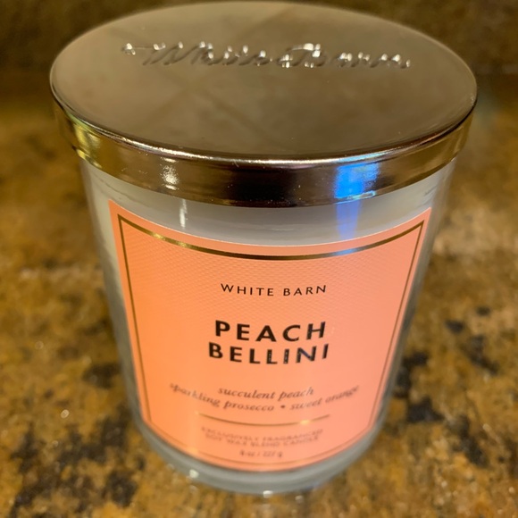 NEW White Barn Peach Bellini Single Wick Candle - Picture 1 of 6